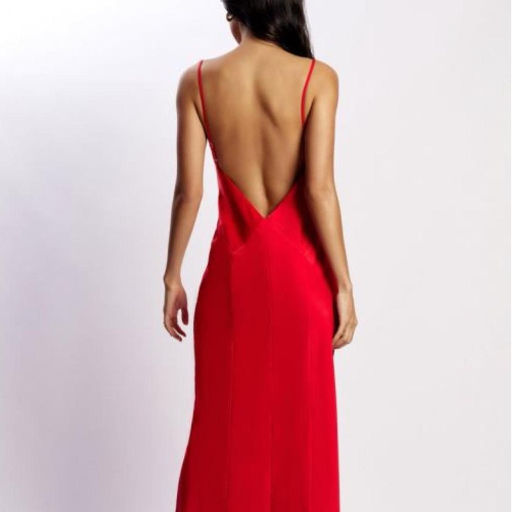 Meshki Red Maxi Dress - Picture 3 of 11